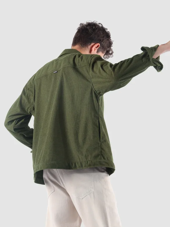 Olive Waffle Corduroy Shacket