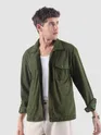Olive Waffle Corduroy Shacket
