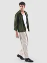 Olive Waffle Corduroy Shacket