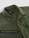Olive Waffle Corduroy Shacket