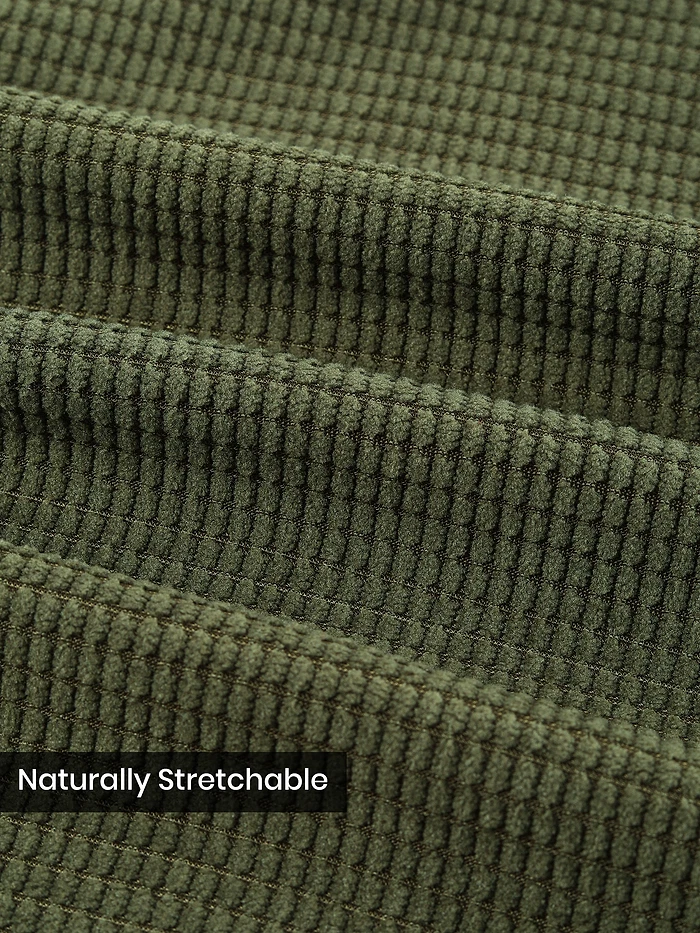 Olive Waffle Corduroy Shacket