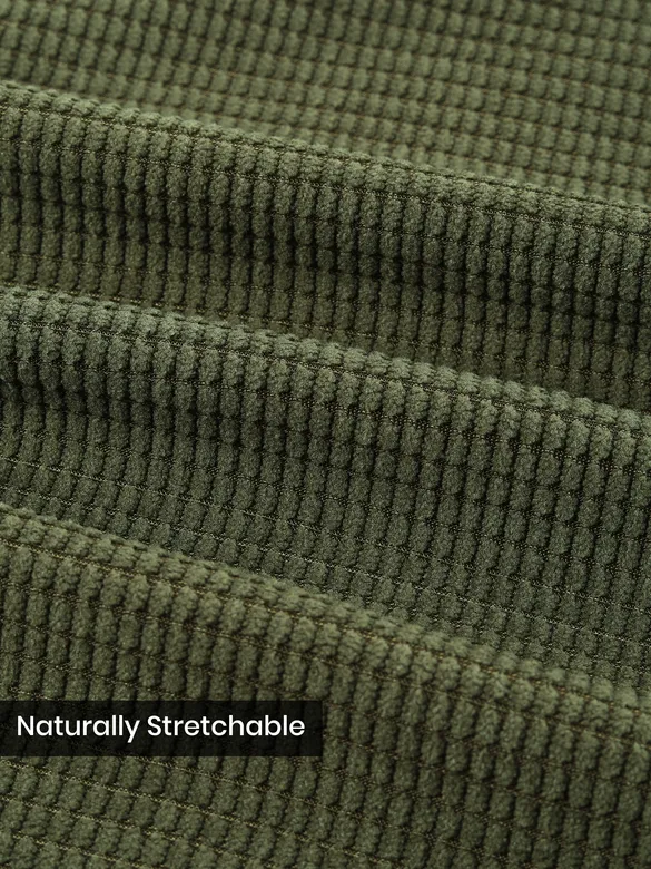 Olive Waffle Corduroy Shacket