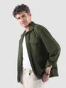 Olive Waffle Corduroy Shacket