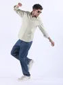 Pastle Green Textured Cotton Shirt