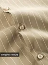 Sand Brown Stripe Button Down Collar Shirt