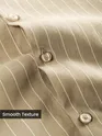 Sand Brown Stripe Button Down Collar Shirt