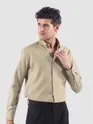 Sand Brown Stripe Button Down Collar Shirt