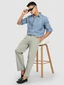 Soft Blue Crushed Shirt