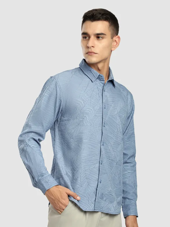 Soft Blue Crushed Shirt