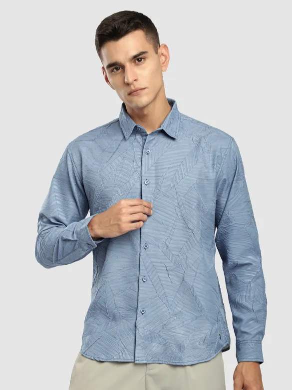 Soft Blue Crushed Shirt