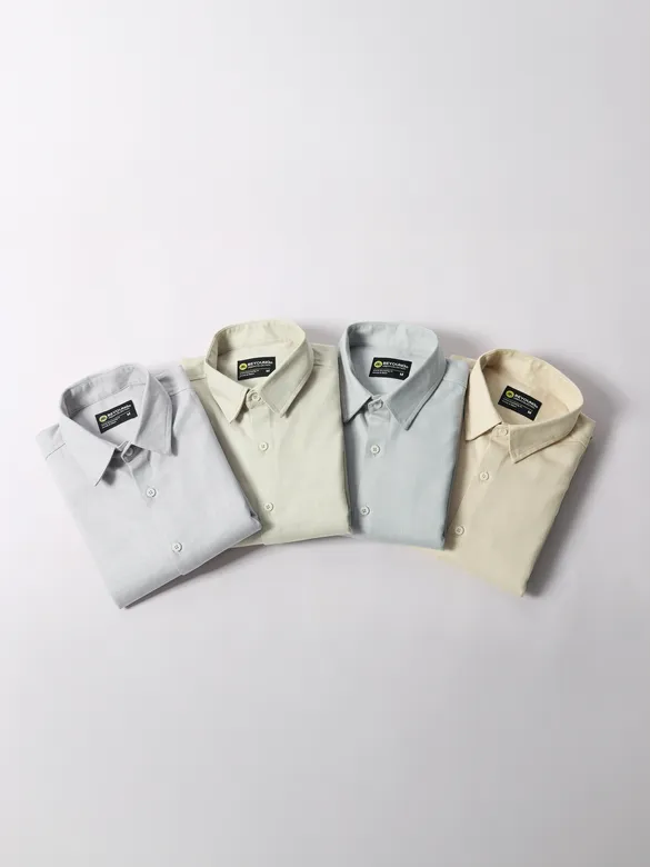 Pastle Green Textured Cotton Shirt