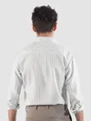 White Stripe Button Down Collar Shirt