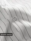 White Stripe Button Down Collar Shirt