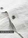 White Textured Check Shirt