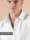 White Textured Check Shirt