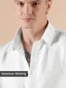 White Textured Check Shirt