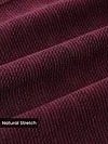 Wine Lazer Cut Stripe Textured Corduroy Shirt
