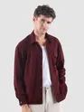 Wine Waffle Corduroy Shacket