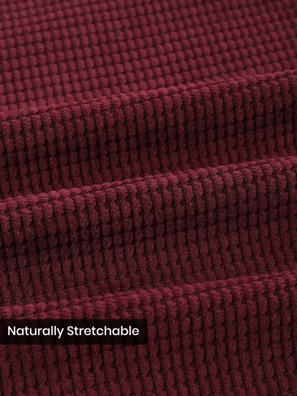 Wine Waffle Corduroy Shacket