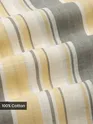 Yellow And Grey Stripe Mandarin Collar Shirt