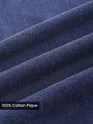 Denim Blue Acid Wash Polo T-shirt