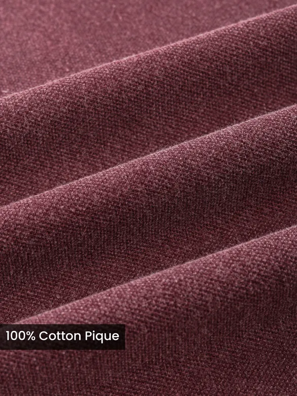Maroon Acid Wash Polo T-shirt