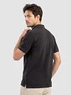 Black Acid Wash Polo T-shirt