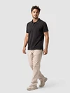 Black Acid Wash Polo T-shirt