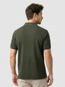 Deep Olive Acid Wash Polo T-shirt
