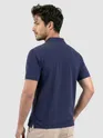 Denim Blue Acid Wash Polo T-shirt