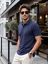Denim Blue Acid Wash Polo T-shirt
