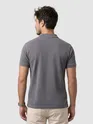 Grey Acid Wash Polo T-shirt