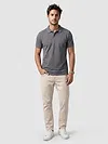 Grey Acid Wash Polo T-shirt