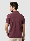 Maroon Acid Wash Polo T-shirt