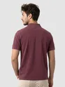 Maroon Acid Wash Polo T-shirt
