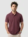 Maroon Acid Wash Polo T-shirt
