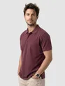 Maroon Acid Wash Polo T-shirt
