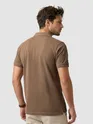 Sand Brown Acid Wash Polo T-shirt