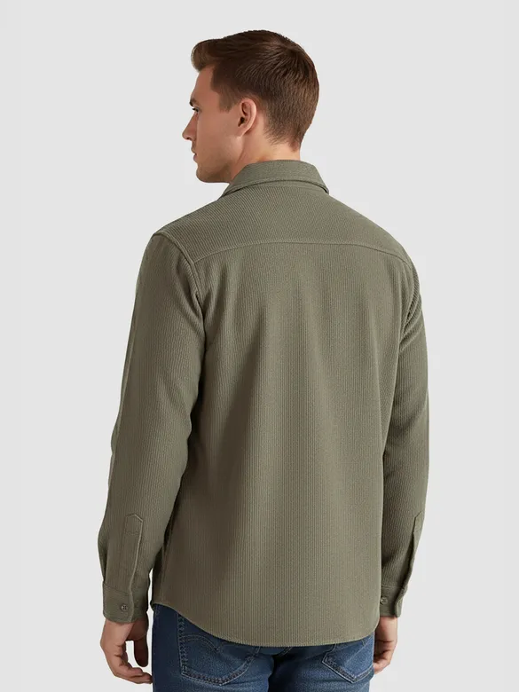 Dusty Olive Dual Pocket Corduroy Shirt