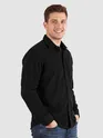 Black Solid Corduroy Shirt