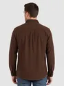 Brown Solid Corduroy Shirt