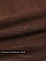 Brown Solid Corduroy Shirt