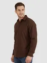 Brown Solid Corduroy Shirt