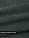 Dark Grey Solid Corduroy Shirt