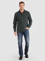 Dark Grey Solid Corduroy Shirt