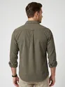 Dusty Olive Solid Corduroy Shirt