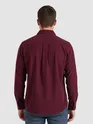 Maroon Solid Corduroy Shirt