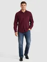 Maroon Solid Corduroy Shirt
