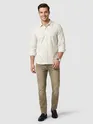 Off White Solid Corduroy Shirt