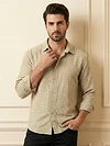 Beige Crinkled Shirt